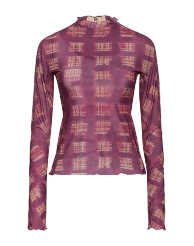 Knwls Woman T-shirt Deep Purple Size M Polyester, Elastane