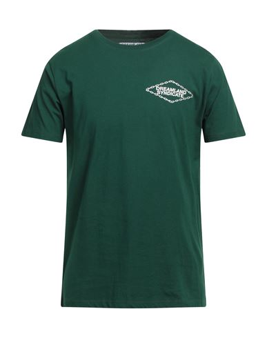 Dreamland Syndicate Man T-shirt Dark Green Size Xl Organic Cotton