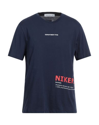 Department Five Department 5 Man T-shirt Navy Blue Size L Cotton In Navy Blue