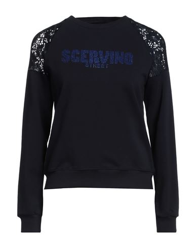 Scervino Woman Sweatshirt Midnight Blue Size S Cotton, Elastane