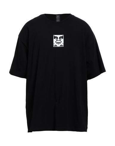 Obey Man T-shirt Black Size Xxl Cotton