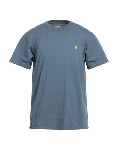 Carhartt Man T-shirt Slate Blue Size S Cotton