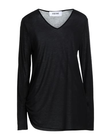 Frase Francesca Severi Woman T-shirt Black Size 6 Modal, Cashmere