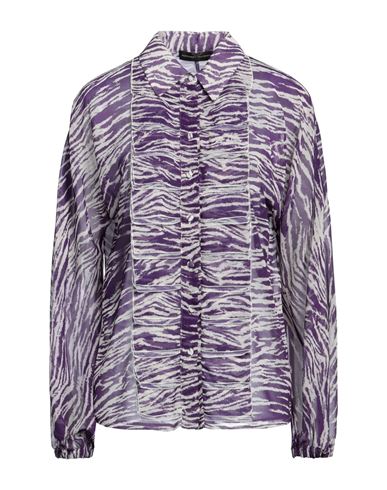 Alessandro Dell'acqua Woman Shirt Purple Size 4 Polyester