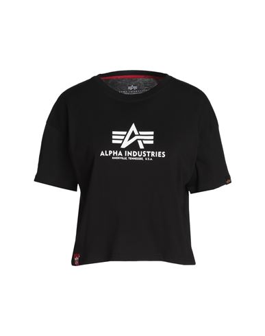Alpha Industries Woman T-shirt Black Size Xl Polyester