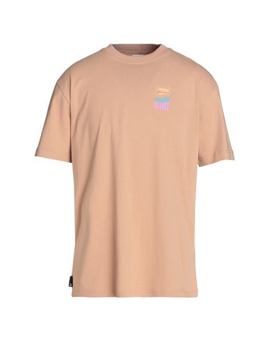 Puma Downtown Graphic Tee Man T-shirt Light Brown Size Xl Cotton In Beige