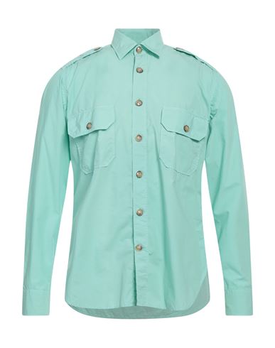 Shop Guglielminotti Man Shirt Light Green Size M Cotton