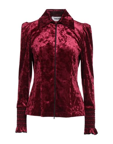 Shop Frase Francesca Severi Woman Shirt Garnet Size 6 Polyester, Elastane In Red