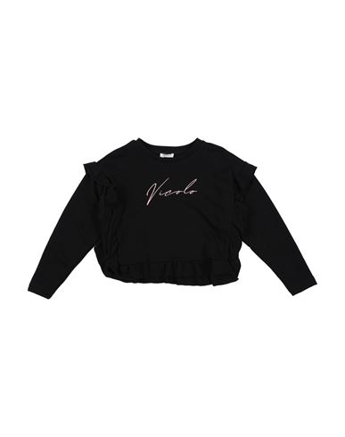 Vicolo Babies'  Toddler Girl Sweatshirt Black Size 6 Cotton, Polyester