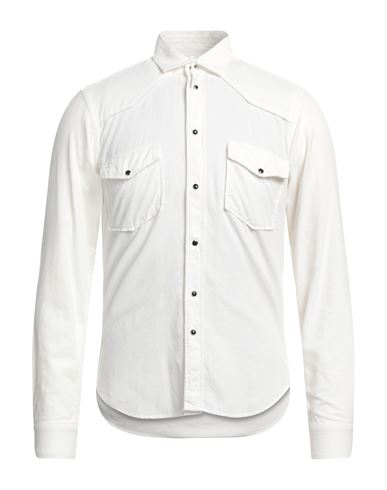 Stilosophy Man Shirt Cream Size M Cotton In White