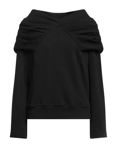 Jijil Woman Sweatshirt Black Size 10 Cotton, Polyester