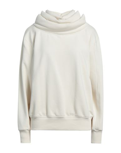 Jijil Woman Sweatshirt Cream Size 8 Cotton, Polyester In White