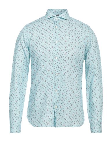 Dnl Man Shirt Sky Blue Size 15 ½ Linen, Cotton