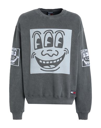 Tommy Jeans X Keith Haring Man Sweatshirt Grey Size Xl Cotton