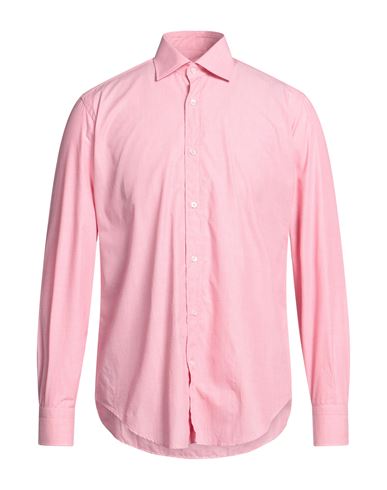 Caliban Man Shirt Salmon Pink Size 16 Cotton
