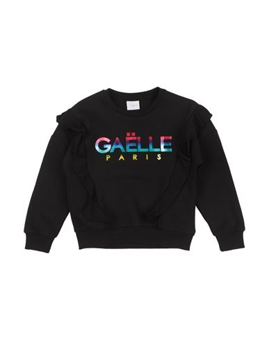 GAELLE PARIS GAËLLE PARIS TODDLER GIRL SWEATSHIRT BLACK SIZE 6 COTTON, ELASTANE 