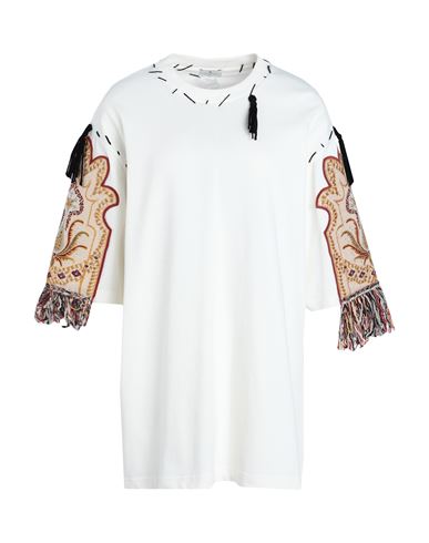 Etro Woman T-shirt Off White Size S Cotton, Polyester, Viscose, Wool, Cashmere