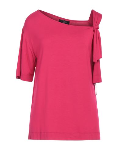 Clips Woman T-shirt Fuchsia Size Xxs Viscose, Elastane In Pink