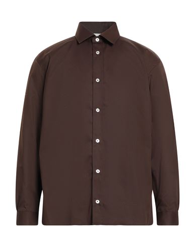 Shop Drôle De Monsieur Man Shirt Brown Size M Polyester, Cotton