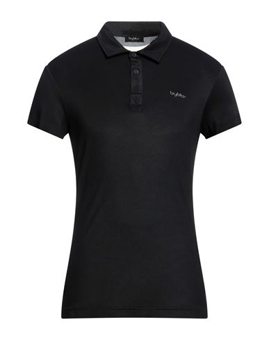 Byblos Man Polo Shirt Black Size L Viscose, Elastane In Brown