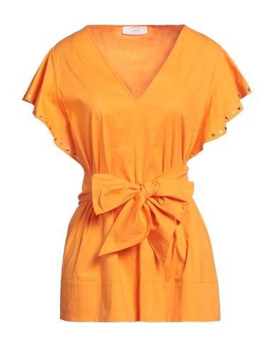 Clips More Woman Top Orange Size 4 Cotton, Polyamide, Elastane