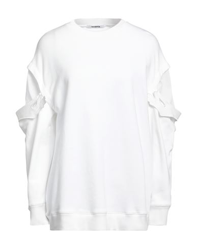 Vivetta Woman Sweatshirt White Size 4 Cotton, Elastane