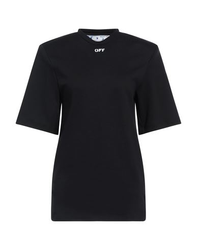 Off-white Woman T-shirt Black Size 6 Cotton