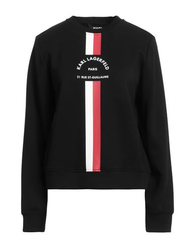 Karl Lagerfeld Woman Sweatshirt Black Size Xl Viscose
