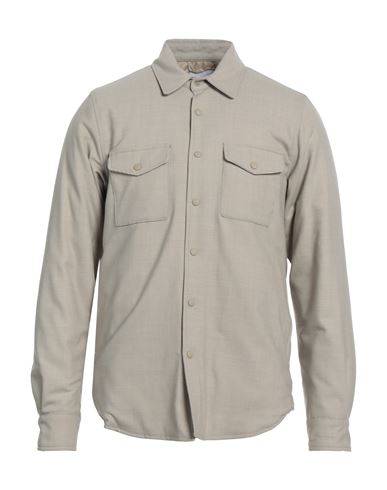 Aspesi Man Shirt Light Grey Size Xs Wool, Polyester, Elastane