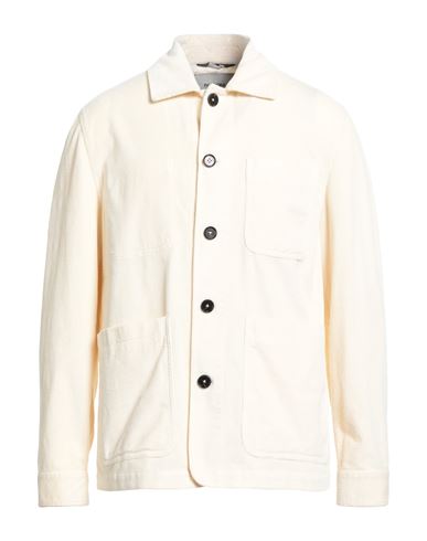 Paoloni Man Shirt Ivory Size 40 Cotton, Elastane In Neutral