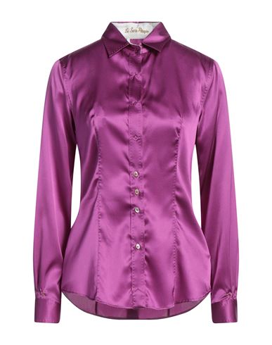 Le Sarte Pettegole Woman Shirt Purple Size 10 Silk, Elastane