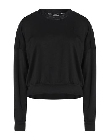 Puma Woman Sweatshirt Black Size M Polyester, Cotton, Elastane