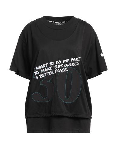 Puma Woman T-shirt Black Size Xs Polyester, Cotton, Elastane, Nylon