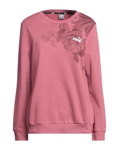 Puma Woman Sweatshirt Pastel Pink Size M Cotton, Polyester, Elastane