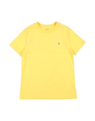 Polo Ralph Lauren Babies'  Cotton Jersey Crewneck Tee Toddler Boy T-shirt Yellow Size 5 Cotton