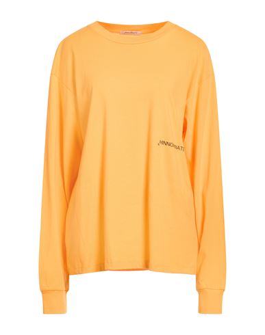 Hinnominate Woman T-shirt Orange Size M Cotton In Orange