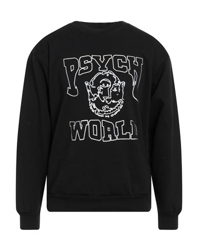 Psych World Man Sweatshirt Black Size M Cotton