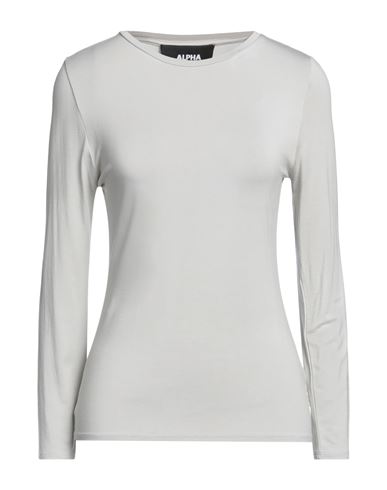 Shop Alpha Studio Woman T-shirt Light Grey Size 12 Viscose, Elastane