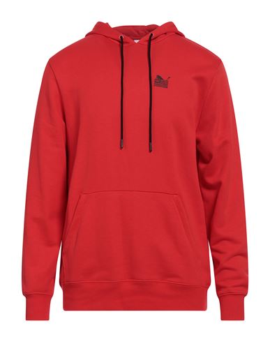 Puma Man Sweatshirt Red Size M Cotton, Polyester