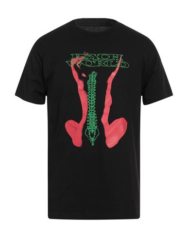 Shop Psych World Man T-shirt Black Size S Cotton