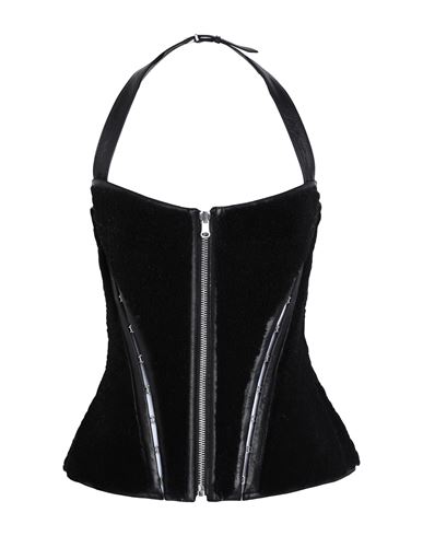Dion Lee Woman Top Black Size 4 Soft Leather