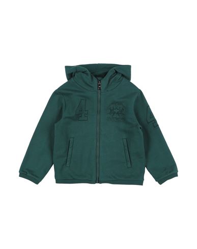 La Martina Babies'  Toddler Boy Sweatshirt Dark Green Size 3 Cotton, Elastane