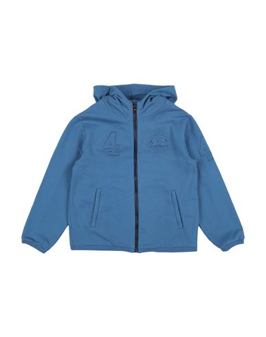 La Martina Babies'  Toddler Boy Sweatshirt Slate Blue Size 3 Cotton, Elastane