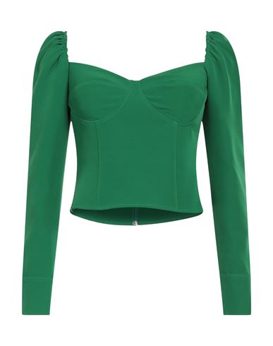 Valeria Mazza Woman Top Green Size 6 Polyester, Elastane