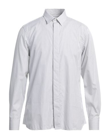 Aglini Man Shirt Steel Grey Size 16 Cotton