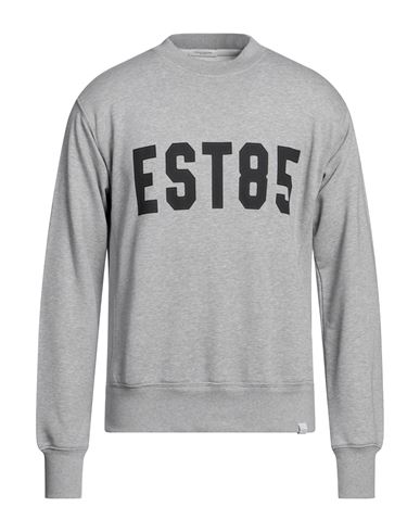 Paolo Pecora Man Sweatshirt Light Grey Size M Cotton, Elastane