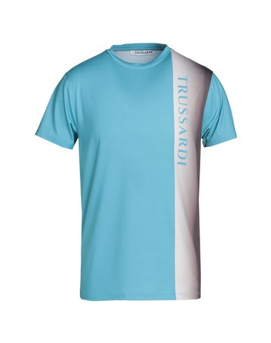 Trussardi Man T-shirt Pastel Blue Size M Polyamide, Elastane