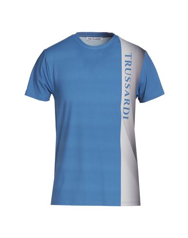 Trussardi Man T-shirt Blue Size L Polyamide, Elastane