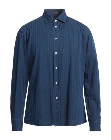 Shop B.d.baggies B. D.baggies Man Shirt Navy Blue Size L Cotton