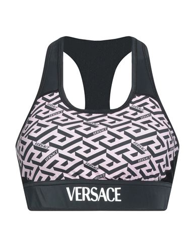 Versace Woman Top Pink Size 10 Polyamide, Elastane In Black